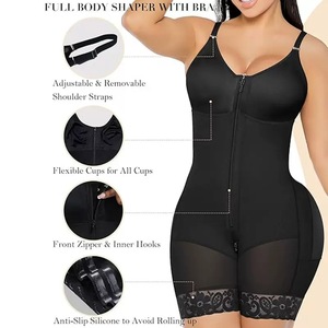 Body modellante da donna con cavallo aperto, compressione e controllo <span class=keywords><strong>pancia</strong></span>, corsetto snellente, solleva glutei, modellatore corpo intero - Product Image 4