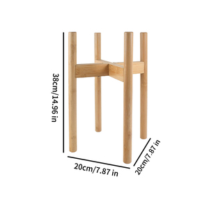 <span class=keywords><strong>Support</strong></span> <span class=keywords><strong>pour</strong></span> plantes en bambou à largeur réglable, <span class=keywords><strong>support</strong></span> <span class=keywords><strong>pour</strong></span> <span class=keywords><strong>pot</strong></span> de fleurs rustique à 4 poteaux <span class=keywords><strong>pour</strong></span> plantes d'intérieur, étagère de présentation à plusieurs niveaux avec base stable - Product Image 3