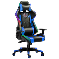 Chaise de course moderne RGB pour les joueurs Siège pivotant pour ordinateur vidéo E-Sports Appui-tête réglable en cuir synthétique-pour la maison et le bureau