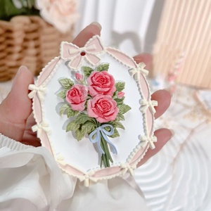 Peignez votre propre relief floral en plâtre, tableau de <span class=keywords><strong>dessin</strong></span> en gypse vierge pour plantes et fleurs, artisanat parent-enfant, peinture DIY, décoration artistique - Product Image 5