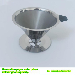 กรวยสแตนเลส304ใบใหญ่สองหูทำจากสเตนเลสสตีล304กรองน้ำได้สองชั้น - Product Image 2