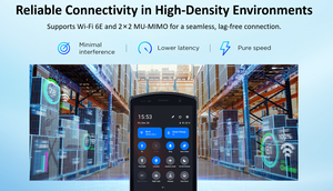 Terminal portable Android RFID <span class=keywords><strong>UROVO</strong></span> <span class=keywords><strong>DT50</strong></span> Pro, lecteur, 5000 mAh, PDA robuste IP67 pour l'inventaire d'entrepôt et le suivi des actifs - Product Image 6