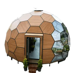 Tienda modular de la Casa de la bóveda de cristal del panal del color de madera para los centros turísticos de Glamping de la naturaleza