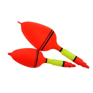 Flotteur de pêche en mer de haute qualité, profil en T, rouge et noir, en plastique, flotteur ventru pour la pêche en mer - Product Image 1