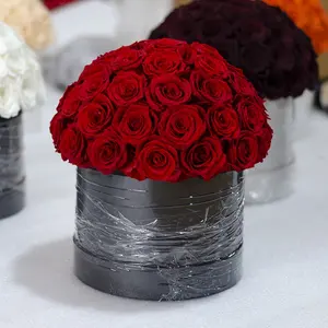 Wholesale Luxury Real Natural Flore Forever Flower Bouquet Eternal Preserved Roses in Gift Box