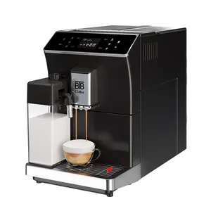 豆とカップワンタッチカプチーノラテミルクフォームエスプレッソメーカーホーム自動コーヒーマシン