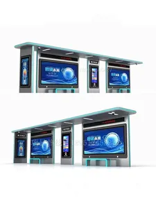 Parada de Autobús Inteligente en Oferta, Pantalla LED para Publicidad Exterior, Toldo para Espera de Autobús, Fabricación de Mobiliario Urbano - Product Image 4
