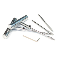 Kit d'outils de réparation de pneus portables Toolon, robuste, en acier au carbone, avec cartouche de réparation pour voitures Audi, couleur argent, garantie 1 an