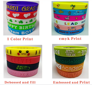 Braccialetto in Silicone Personalizzato con Stampa, 100% Silicone, Logo Personalizzato Inciso, Braccialetto in Gomma Luminoso Personalizzato - Product Image 3