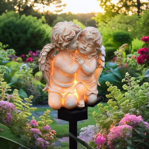 Resina <span class=keywords><strong>Angel</strong></span> Figure Solar Light Stake com LED High CRI 90 Estilo Europeu para Jardim Quintal e Decoração do Pátio - Product Image 5