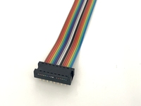 Kabel konektor hitam DIP 2.54*7.62mm kabel pita datar 2*8 Pin 2651 28awg 1.27 rakitan kabel IDC PVC untuk elektronik