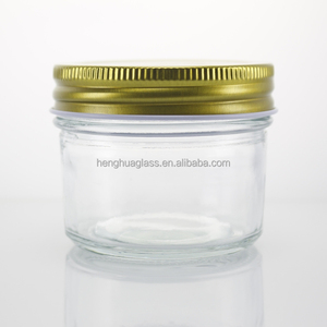 Chất Lượng Cao 120Ml 150Ml <span class=keywords><strong>200Ml</strong></span> 300Ml Rộng Miệng Mason <span class=keywords><strong>Glass</strong></span> <span class=keywords><strong>Container</strong></span> Lọ Với Nắp Kim Loại Cho Mứt Mật Ong Thực Phẩm Lưu Trữ - Product Image 3
