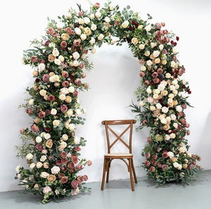 Arche florale en fer forgé pour fleurs artificielles, idéale pour la décoration de mariages, cérémonies, extérieur, B&B et aménagement d'hôtels - Product Image 1