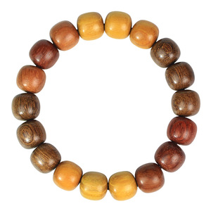 Sandalwood Prayer <b>Beads</b> <b>Bracelet</b> 11*12MM Single Strand Unisex Rosewood Golden Sandalwood Yellow Sandalwood Gift - Product Image 2