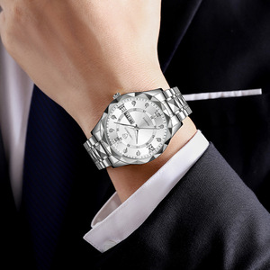 Montre de luxe pour homme, neuve, en alliage, à quartz, cadran de 28 mm, étanche 30 m, double <span class=keywords><strong>calendrier</strong></span>, lumineuse, style business - Product Image 4