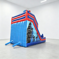 Château gonflable à double toboggan, dernier design, sur le thème de Spider-Man, toboggan aquatique géant, matériau PVC, installation facile, fête d'enfants en plein air
