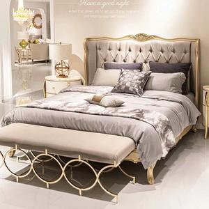 <span class=keywords><strong>Letto</strong></span> matrimoniale in legno massello stile <span class=keywords><strong>francese</strong></span> 1.8 metri luce lusso camera da <span class=keywords><strong>letto</strong></span> mobili King Size testiera morbida per soggiorno appartamento - Product Image 4