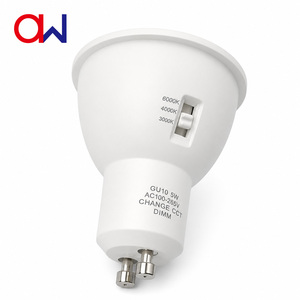 หลอดไฟ LED GU10 5W สปอตไลท์ AC120V ได้รับการรับรอง ETL 2700K-4000K-6000K สำหรับใช้ภายในอาคาร หลอดไฟ LED GU10 เปลี่ยนค่า CCT ได้ - Product Image 1