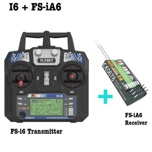 Transmisor RC Flysky FS-i6 2.4G 6ch con Receptor FS-iA6 o IA6B para Helicóptero, Avión, Quadcopter, Negro - Product Image 6