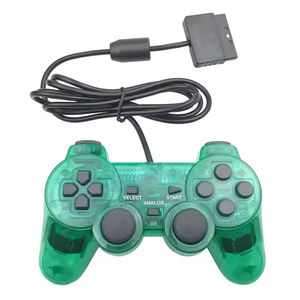 Transparent Wired Gamepad for PS2 Joystick <b>Vibration</b> Motor Gaming Controller Handle Control Manette Joypad - Product Image 4