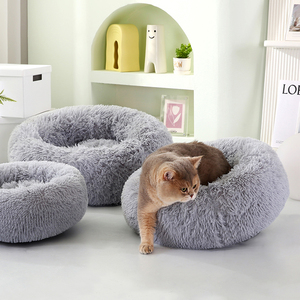 <span class=keywords><strong>Coussin</strong></span> de couchage rond en peluche longue et moelleuse <span class=keywords><strong>pour</strong></span> animaux de compagnie, couleur personnalisée, <span class=keywords><strong>anti</strong></span>-anxiété, apaisant, <span class=keywords><strong>pour</strong></span> <span class=keywords><strong>chien</strong></span> et chat, chaud et doux - Product Image 4