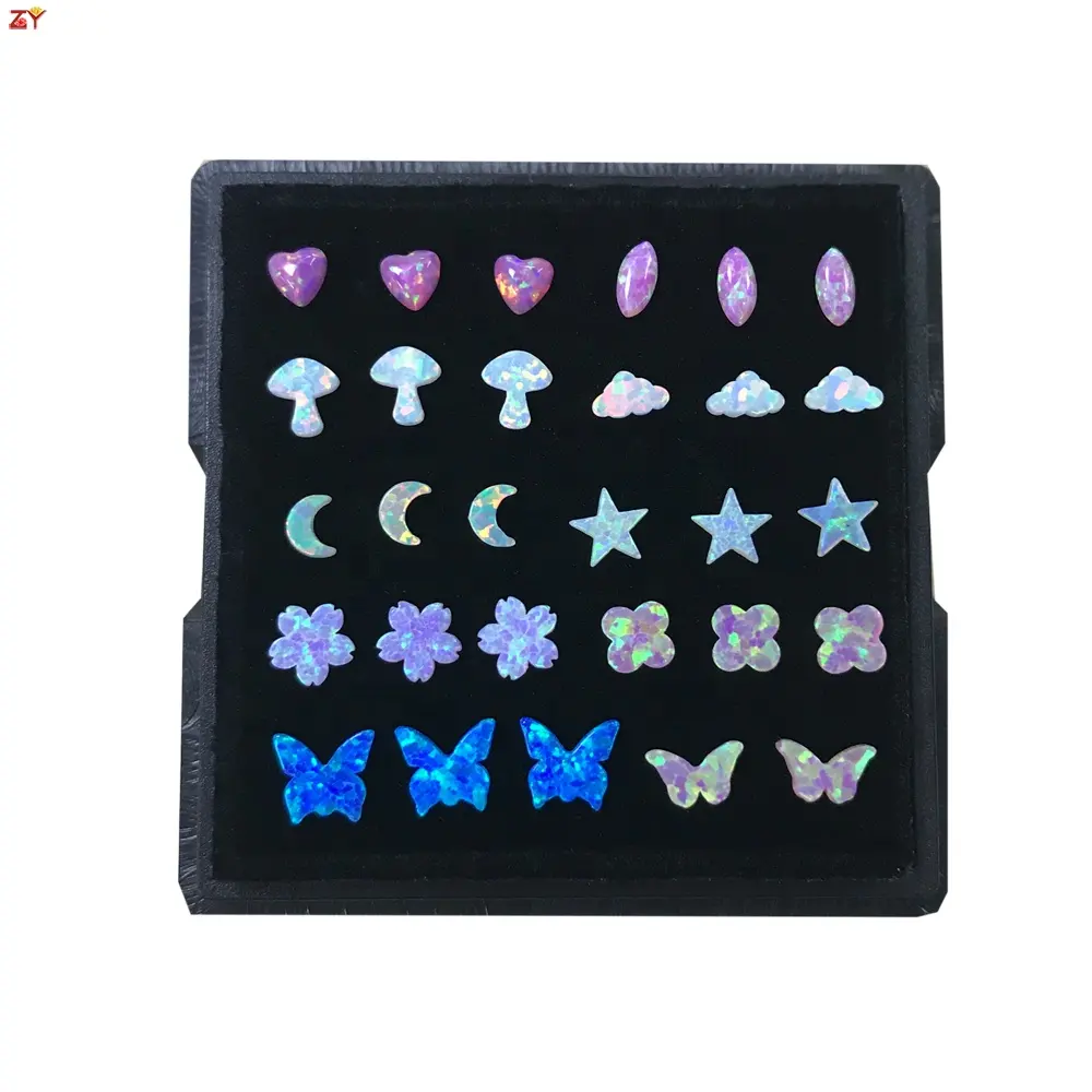 Best Selling Various Shapes and Colors Loose Opal Stone for Tooth New Tiny Design Dental Safe Opal Tooth Gem