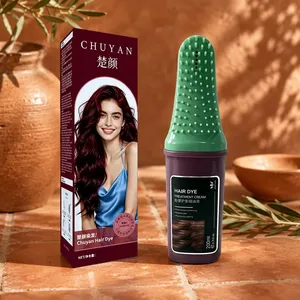 Crema de Coloración Capilar Borgoña OEM 200ml, Marca Privada, Aplicador de Peine, Venta al Por Mayor para Salones Profesionales - Product Image 1