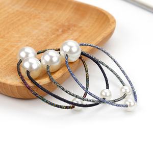 Ruban en satin coréen, perle fine, bandeau pour cheveux de bébé mignon, élastiques à cheveux personnalisés, attaches - Product Image 3