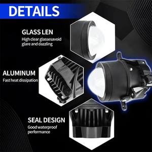 Projecteur de phare antibrouillard 3 pouces Bi LED, projecteur de phare antibrouillard haute puissance blanc 6500K H11 9005, éclairage sportif Focos LED Auto 12v24v - Product Image 6