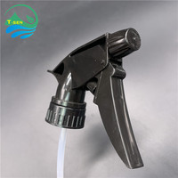 Bouteille de pulvérisation à petit trou pressé noir PET 28mm, bouchon de bouteille 200-500ml bouteille à gâchette
