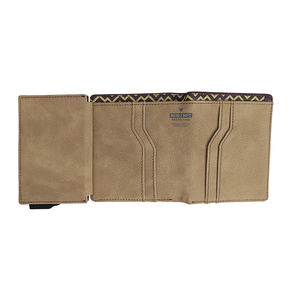 Portefeuille fin en cuir véritable pour homme Cardhoda, fermeture pliante, design à lettres en relief, style minimaliste, utilisation quotidienne, portefeuille court - Product Image 4