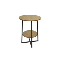 Table d'appoint en métal à 2 niveaux pour chambre à coucher, table de chevet simple, étagère de rangement pour salon - Vente en gros