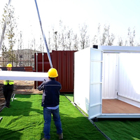 Conteneur de stockage mobile préfabriqué pliable de 10 pieds en acier, unité portable à faible coût