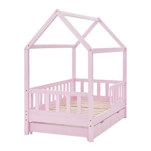 Bambino pavimento telaio del letto de madera bambina color pastello biancheria da letto <span class=keywords><strong>lettino</strong></span> per bambini <span class=keywords><strong>con</strong></span> <span class=keywords><strong>cassetti</strong></span> - Product Image 3