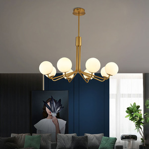 Lámpara led colgante de cobre, <span class=keywords><strong>luz</strong></span> para sala de estar, comedor, dormitorio, <span class=keywords><strong>ahora</strong></span> contraído - Product Image 4