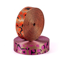 Cinta de Nailon Jacquard de 5 cm, Cinta con Estampado de Leopardo de 2 Pulgadas para Mascotas, Correa de Nailon de Alta Resistencia para Collares de Perros