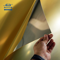 Plaque miroir acrylique double face or et argent 0,8 mm PMMA, feuille de plastique miroir double face 1220*2440 mm pour décoration et signalétique
