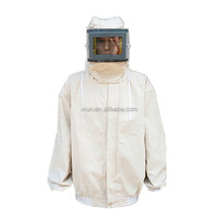 Pulvérisation Manteau Ponçage Capuche Toile Sablage Vêtements De Protection Salopette Hommes Amovible Lunettes Métal Polissage Travail