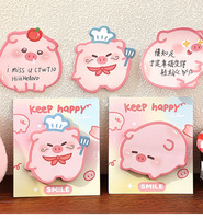 Blocs-notes créatifs pour étudiants, blocs-notes mignons en forme de cochon rose, notes autocollantes kawaii pour enfants