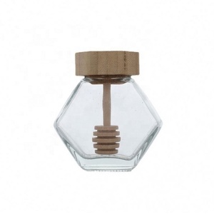 Hot Sale 380ml Honey <b>Jar</b> Glass Food Storage Container Bottle Glass Unique <b>for</b> <b>Jam</b> Decorative Honey <b>Jars</b> - Product Image 2