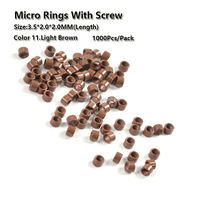 Micro collegamento all'ingrosso da 3.5mm con strumenti di estensione dei capelli dell'anello di Dreadlock delle perle di terrore della vite