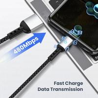 Cable USB A a C Trenzado de Carga Rápida de 240 W, Cable USB Tipo C a USB de Carga Rápida OEM de 1 M 2 M para Teléfono Android