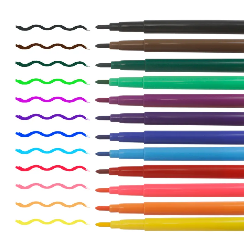 Hot sale 12 pièces stylos de couleur marqueur d'air électrique aérographe stylos magiques marqueurs de souffle magique stylo pulvérisateur