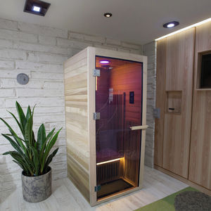 Hachillspa Modern Cedro Única Pessoa Infravermelho Sauna Cabine Madeira Maciça Far Red Light Therapy Room Opção Personalizada - Product Image 6