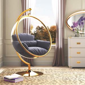 Columpio <span class=keywords><strong>de</strong></span> alta calidad para patio, silla <span class=keywords><strong>de</strong></span> burbujas dorada y transparente, para dormitorio y sala <span class=keywords><strong>de</strong></span> estar - Product Image 3