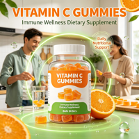 Gommes de vitamine C à l'acide ascorbique de qualité supérieure, source naturelle, sans sucre, faible en gras, soutien immunitaire, complément alimentaire en gommes