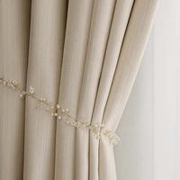 Tissu de rideau occultant de couleur unie au design luxueux pour salon