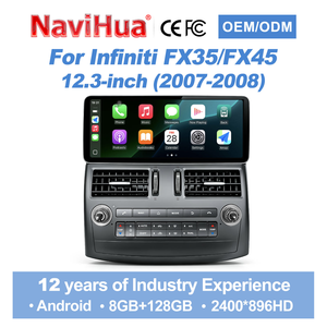 NaviHua ใหม่สำหรับ Infiniti FX35 FX45 ปี 2007-2008 เครื่องเล่นมัลติมีเดียหน้าจอสัมผัสพร้อมระบบนำทาง CarPlay ขนาด 12.3 นิ้ว เครื่องเสียงติดรถยนต์ระบบ Android - Product Image 1