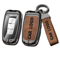 Étui de clé de voiture en alliage de zinc et cuir personnalisable de haute qualité avec logo, vente en gros pour clé de voiture Hyundai