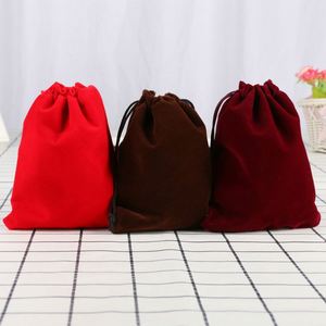 Bolsas de Terciopelo Multicolores con Cordón de 20*30cm, Bolsas de Regalo para Joyería, Bolsa de Embalaje para Joyería - Product Image 1